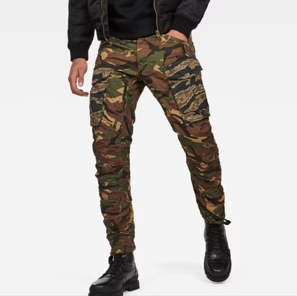 NWT G-Star Raw Rovic RC 3D Straight Tapered Camo Pants 33x32